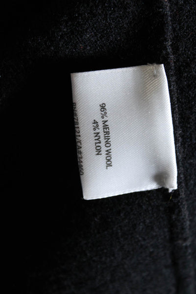 Eileen Fisher Womens Long Sleeve Front Zip Mock Neck Jacket Gray Wool Size PM