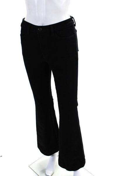 J Brand Womens High Rise Flare Leg The Doll Jeans Black Cotton Size 27