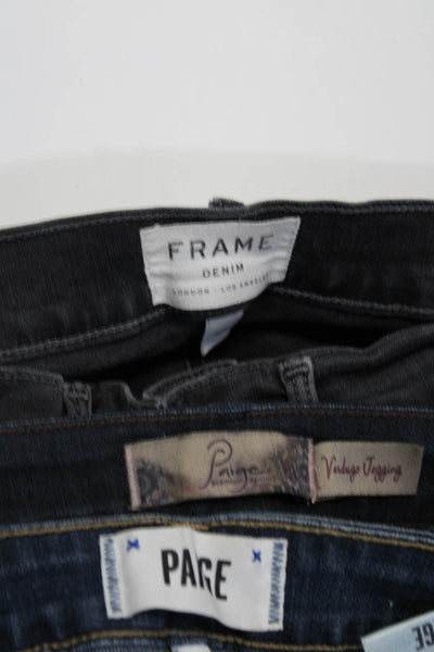 Paige Frame Womens Verdugo Jegging Jeans Blue Black Size 27 26 Lot 3