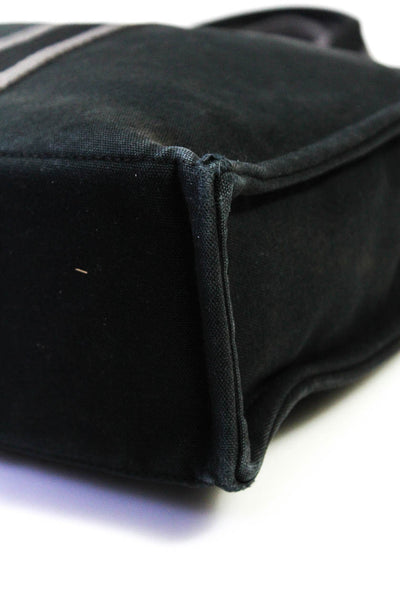 Hermes Women's Top Handle Snap Closure Pockets Fourre Tout GM Tote Handbag Black