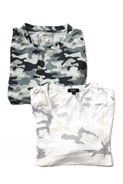 Spiritual Gangster Rails Womens Camouflage Print Shirts Size Small Lot 2