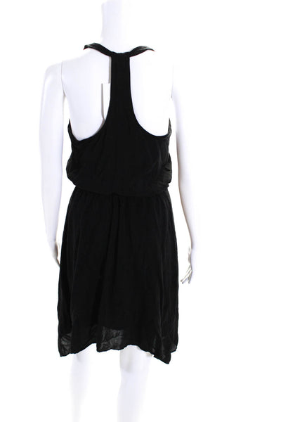 Splendid Womens Sleeveless Scoop Neck Lightweight Shift Dress Black Size Small