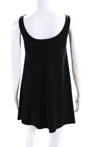 Karla Colletto Womens Sleeveless Scoop Neck Shift Dress Black Size Medium
