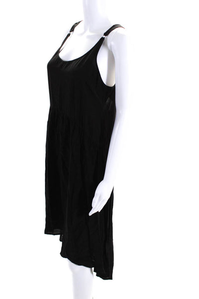 Wilt Womens Sleeveless Scoop Neck High Low Shift Dress Black Size Small