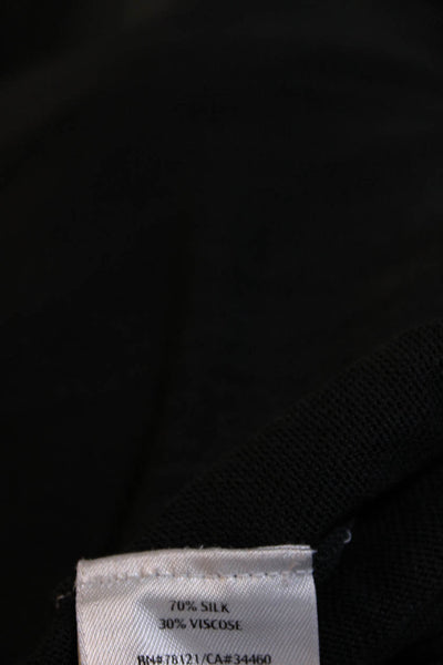 Eileen Fisher Womens Silk Blend Knit Open Front Cardigan Sweater Gray Size XL