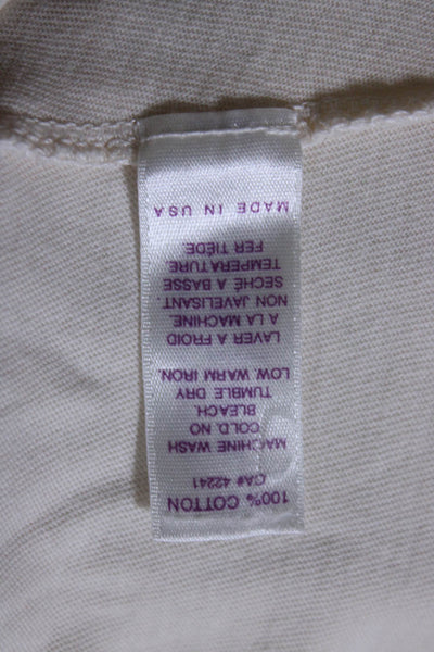 Velvet by Graham & Spencer Womens Cotton V neck Shift Dress Beige Size L