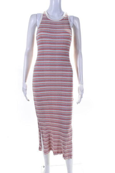 Joie Womens Striped Sleeveless Maxi Dress Multi Colored Cotton Size Medium