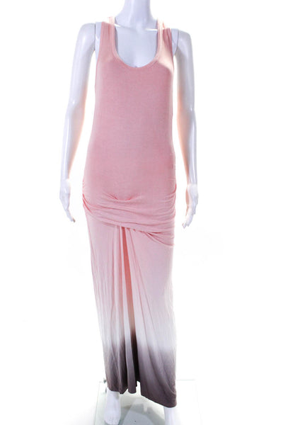 Young Fabulous & Broke Womens Sleeveless Ruched Maxi Dress Pink Size Small