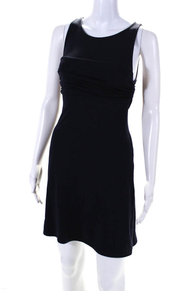 Susana Monaco Womens Sleeveless Scoop Neck Sheath Dress Navy Blue Size XS