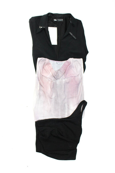 Zara Womens One Shoulder Crop Top Midi Skirt Sheath Dress Small Medium Lot 3