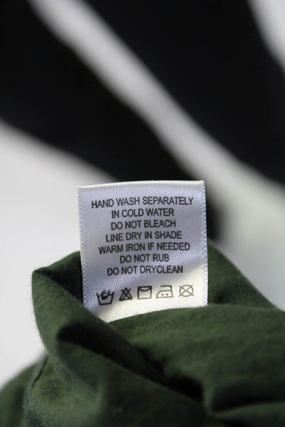 Ro's Garden Womens Collared Embellish Cinch Waist Button Up Jacket Green Size XS