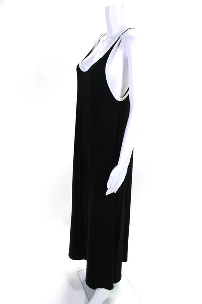 Sundry Womens Cotton Jersey Knit Scoop Neck Split Hem Tank Dress Black Size 2