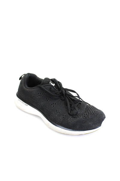 APL Womens Knit Techloom Pro Lace Up Low Top Sneakers Black Size 8.5