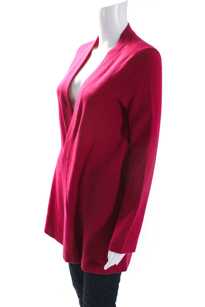 Christopher Fischer Womens Cashmere Long Sleeve Open Front Cardigan Pink Size S