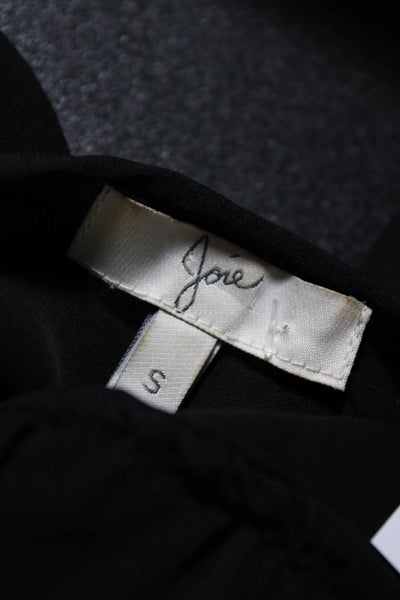 Joie Womens Silk Chiffon Sleeveless Button Down Blouse Tank Top Black Size S