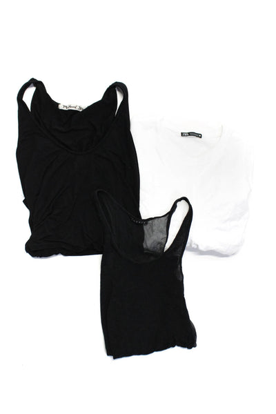 Zara Michael Stars Theory Womens T-Shirt Tank Tops White Black Size M OS S Lot 3