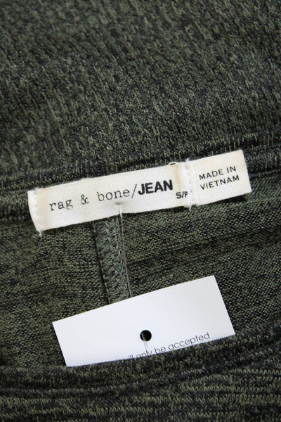 Rag & Bone Jean Womens Crew Neck Oversize Pullover Sweater Green Size Small