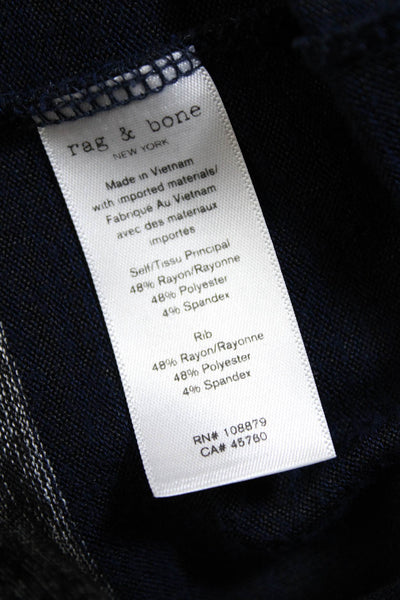 Rag & Bone Jean Womens Color Block Crew Neck Sweater Blue Gray Size Extra Small