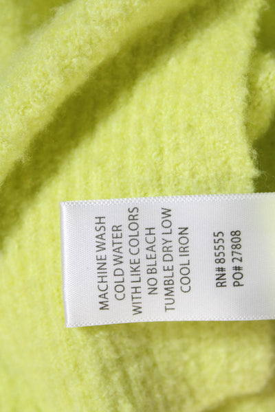 Pistola Womens Oversize Crew Neck Pullover Sweater Neon Yellow Size Small
