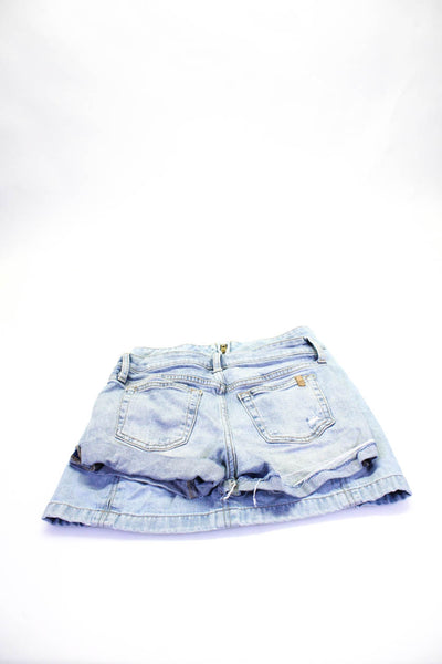 Free People Joes Womens Denim Skirt Shorts Blue Cotton Size 0 25 Lot 2