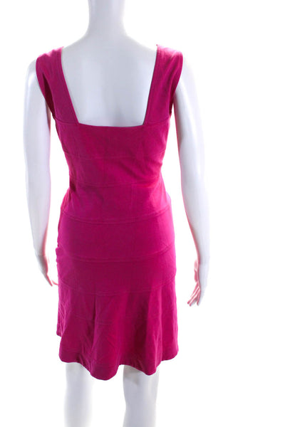 Trina Turk Womens Solid Pink Scoop Neck Sleeveless Shift Dress Size 2