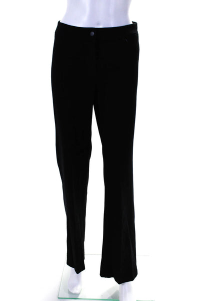 Eileen Fisher Womens High Rise Straight Leg Pants Black Size Small
