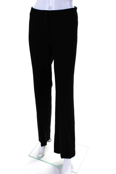 Eileen Fisher Womens High Rise Straight Leg Pants Black Size Small