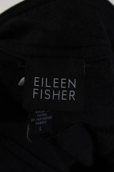 Eileen Fisher Womens High Rise Straight Leg Casual Pants Gray Size Large