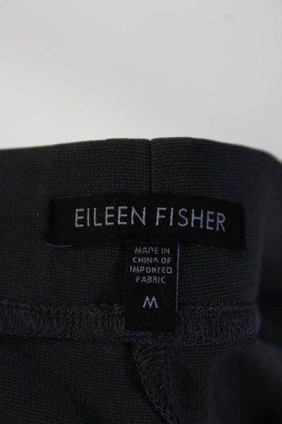 Eileen Fisher Womens Straight Leg Pull On Dress Pants Gray Size Medium