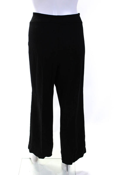 Eileen Fisher Womens Button Closure Pockets Straight Leg Dress Pant Black Size L