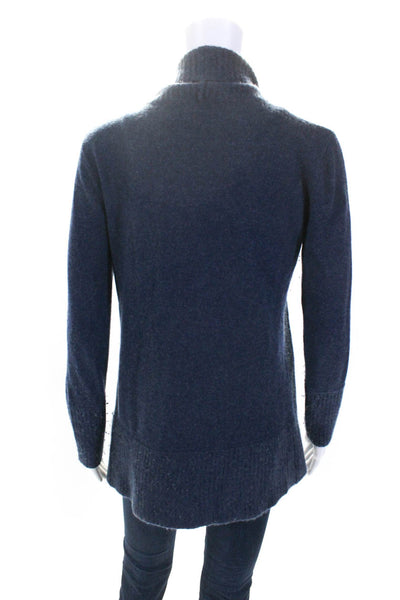 The Cashmere Project Womens Cashmere Knit Ribbed Cardigan Blue Size S