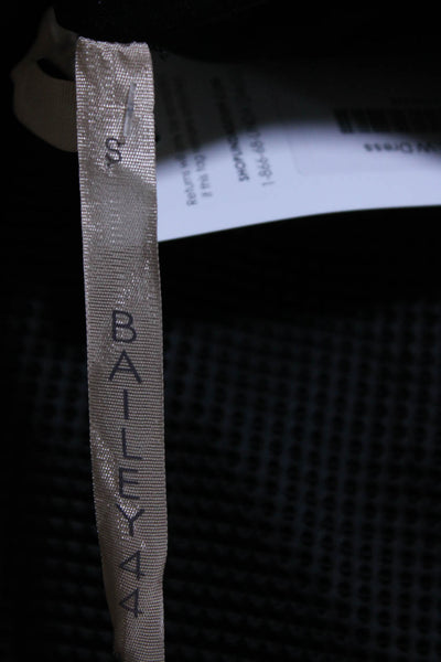 Bailey 44 Womens Textured Sleeveless Zipped Sheath Midi Dress Black Size S