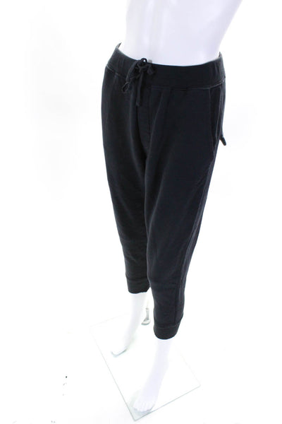 Leallo Womens Cotton Long Sleeve Pullover Sweatshirt Sweatpants Set Navy Size S