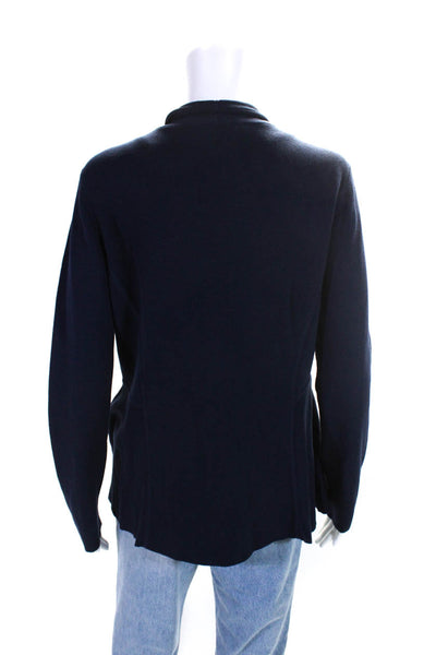 Eileen Fisher Women's Long Sleeves Open Front Cardigan Sweater Blue Size L