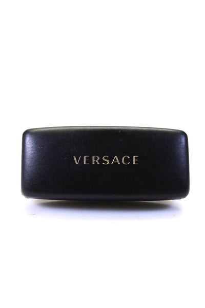 Versace Womens Gold Toned Medallion Cat-Eye Framed Sunglasses Black 140MM