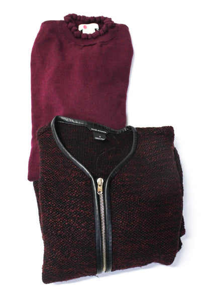 Boden Club Monaco Womens Sweaters Cardigan Plum Size 2 4 Lot 2