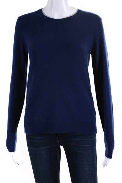 Everlane Womens Cashmere Knit Long Sleeve Crewneck Sweater Top Navy Blue Size S