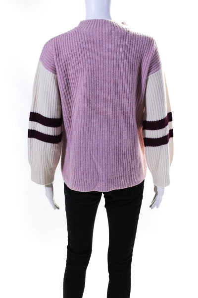 Club Monaco Womens Cashmere Long Sleeve Mock Neck Pullover Sweater Pink Size XS