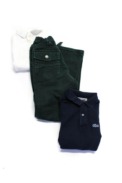 Lacoste Crewcuts Bonpoint Boys Shirts Pants Blue White Green Size 8 10 Lot 3