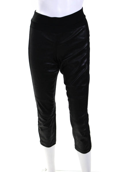 Vince Women's Pull-On Pockets Skinny Leather Dress Pant Black Size 6