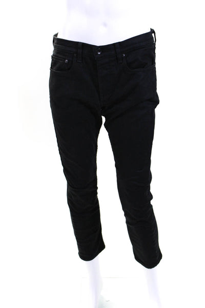 Rag & Bone Mens Cotton Denim Button Up Extra Slim Straight Leg Jeans Black 32