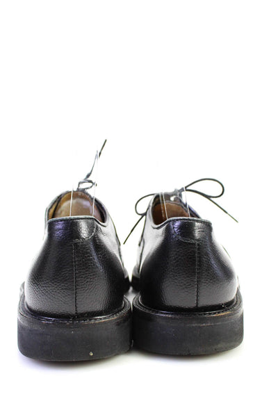 Bruno Magli Mens Lace Up Round Toe Grain Leather Oxfords Black Size 9.5M