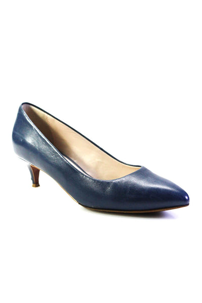 Cole Haan Grand.OS Womens Leather Pointed Toe Pumps Navy Blue Size 7 B