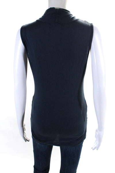 Velvet by Graham & Spencer Womens Cotton V-Neck Sleeveless Tank Top Navy Size S