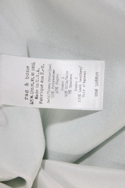 Rag & Bone Womens Mint/White Layered Peep Chest Sleeveless Blouse Top Size XS