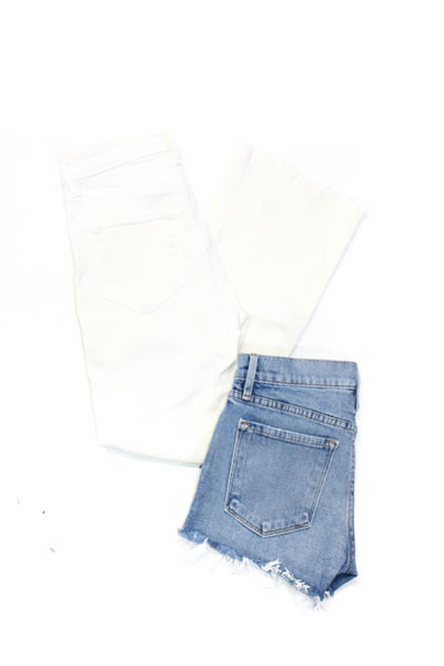 Frame Denim L'Agence Womens Distressed Cutoff Denim Shorts Blue Size 23 Lot 2