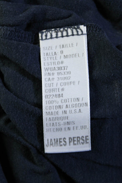 Standard James Perse Womens Cotton Short Sleeve T shirt Blue Size 0 Lot 2