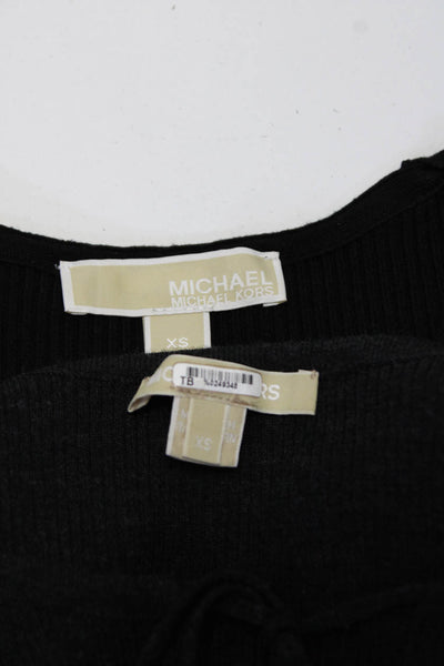 Michael Michael Kors Womens Black Lace Up Long Sleeve Sweater Top Size XS lot 2