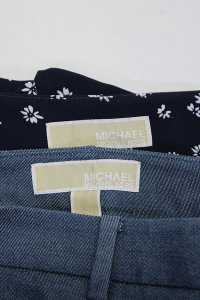 Michael Michael Kors Womens Navy Printed Drawstring Mini Shorts Size 0 2 Lot 2