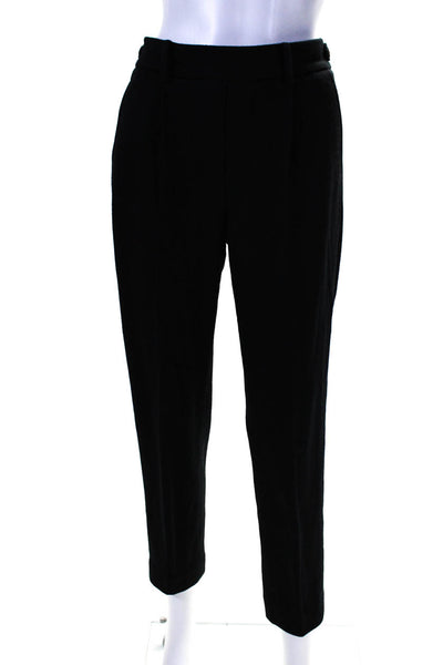 Vince Womens Wool Blend Stretch Waist Mid-Rise Tapered Pants Black Size S